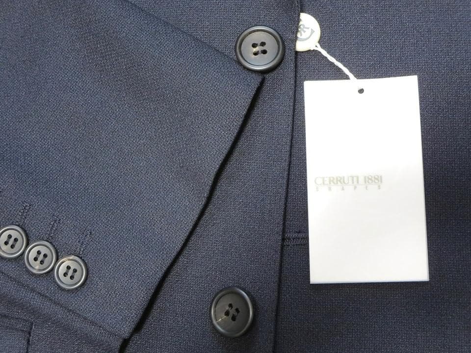 未使用 チェルッティCERRUTTI ウール／絹 ジャケット 濃紺 日本製 44