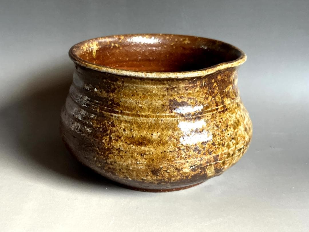 建水■備前焼き 陶古 歪み建水 お茶道具 古美術 時代物 骨董品■