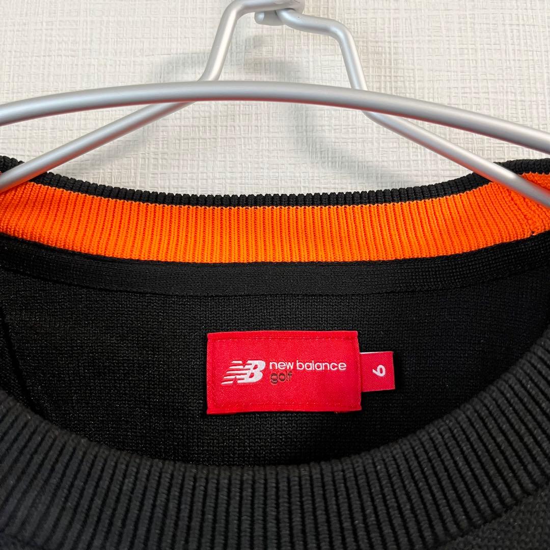 【極美品】ニューバランスゴルフ ニット セーター 6 LL 黒 ブラック メンズ