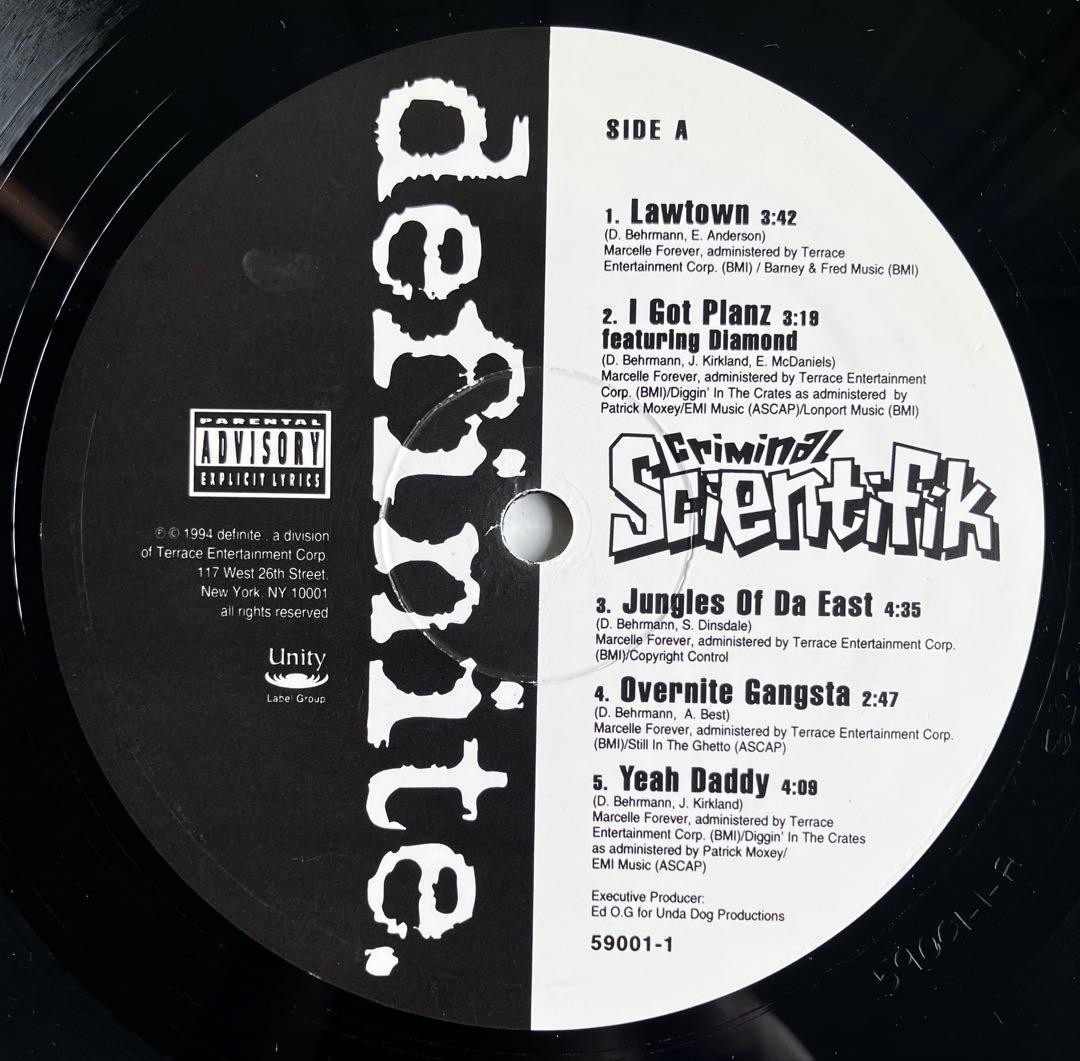 Scientifik / Criminal MASTERDISK刻印