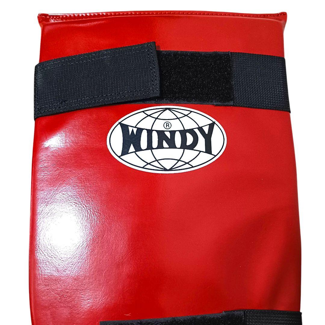 【未使用級】WINDY ウィンディ スパーリング用 レガース Lサイズ レッド