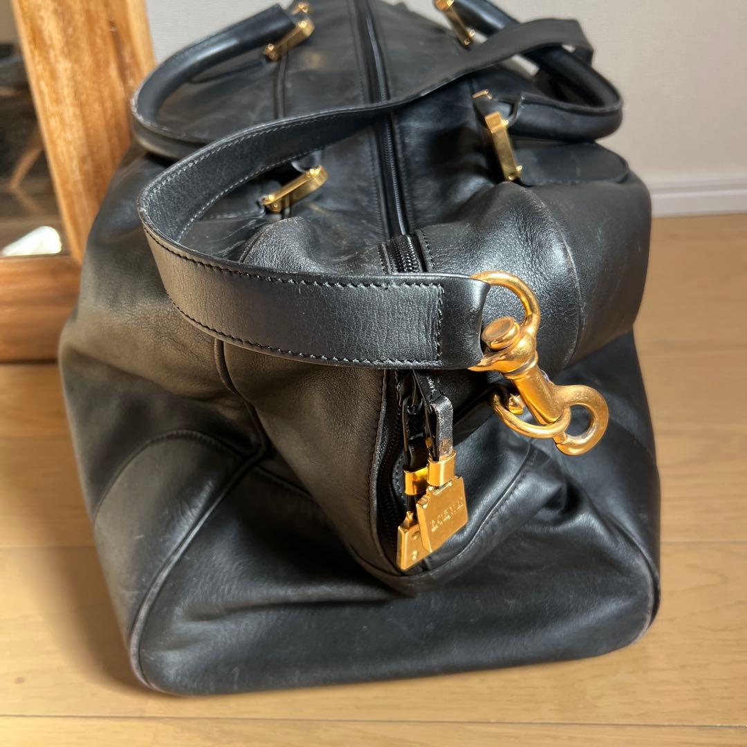 LOEWE ボストンバッグ アマソナ50 アナグラム レザー ブラック　黒