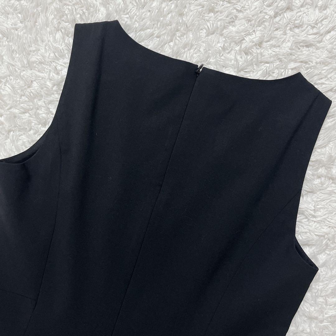 美品✨theory ノースリーブワンピース　膝丈　黒　2