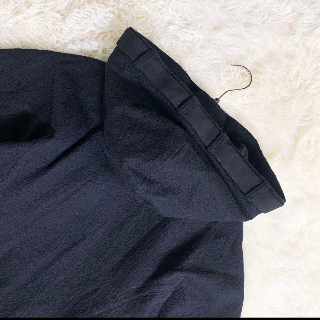 LIMI feu ジップデザインドッキングフーデットコート