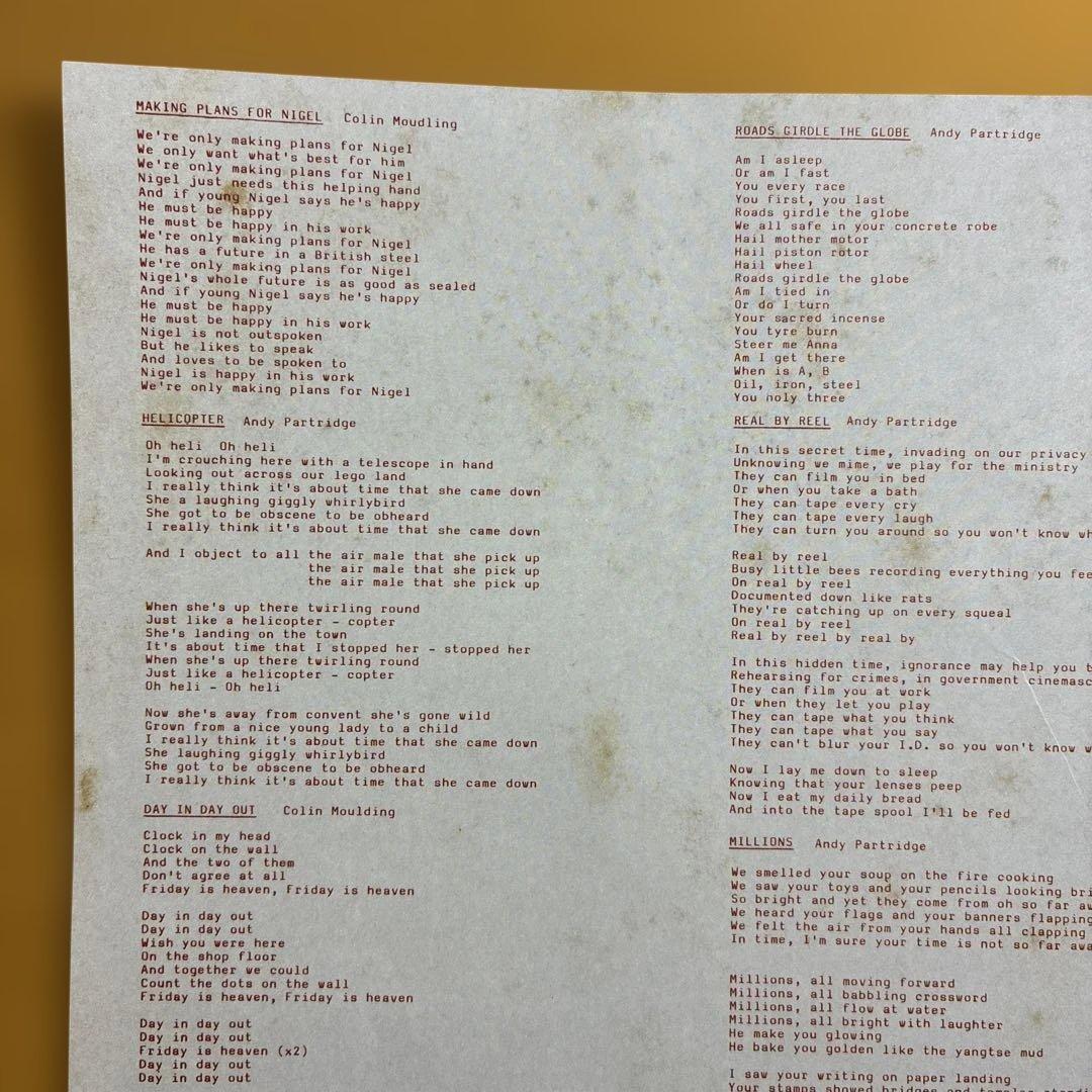 XTC / DRUMS & WIRES 輸入12inch＋7inchレコード