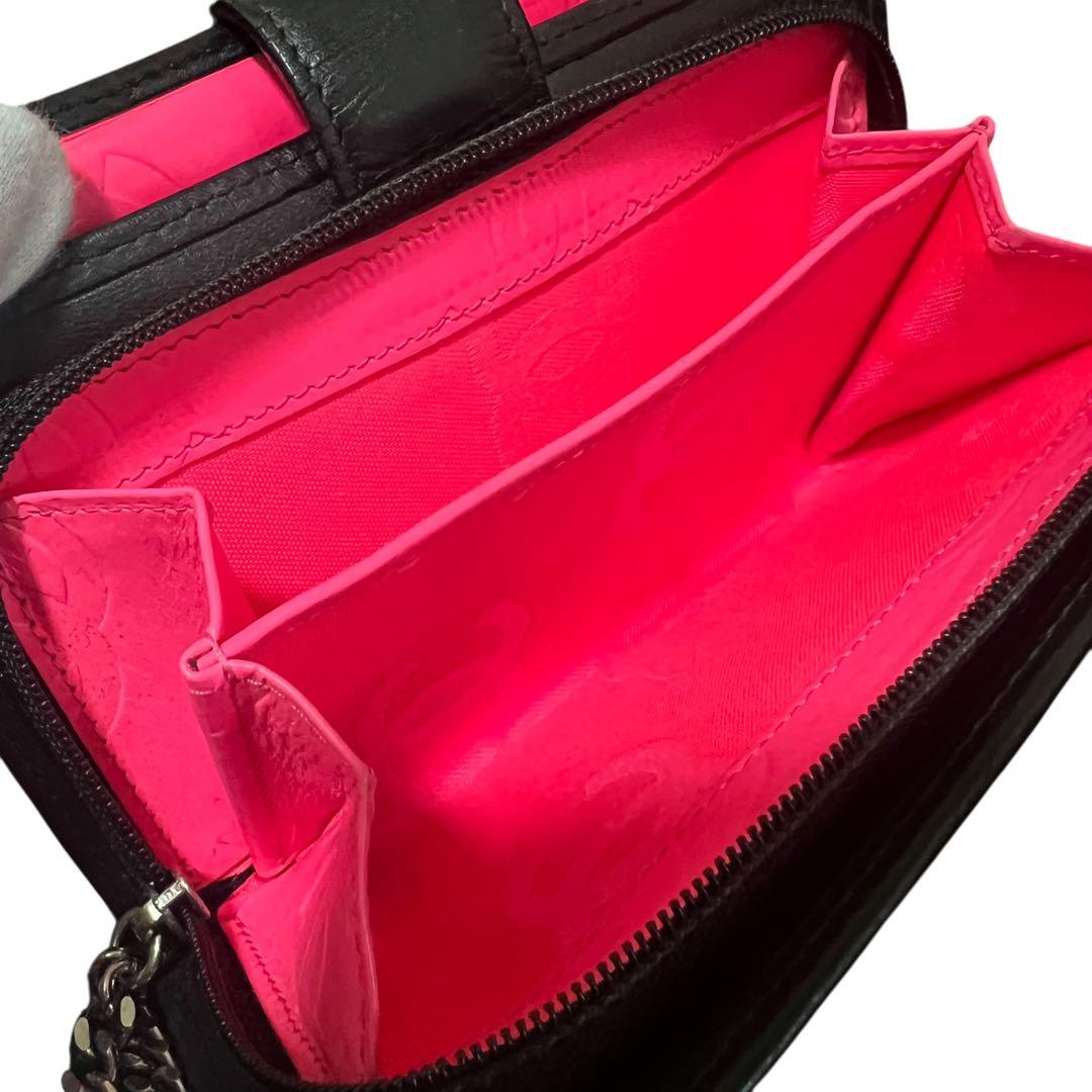 CHANEL シャネル カンボンライン マトラッセ ミディアム 二つ折り財布