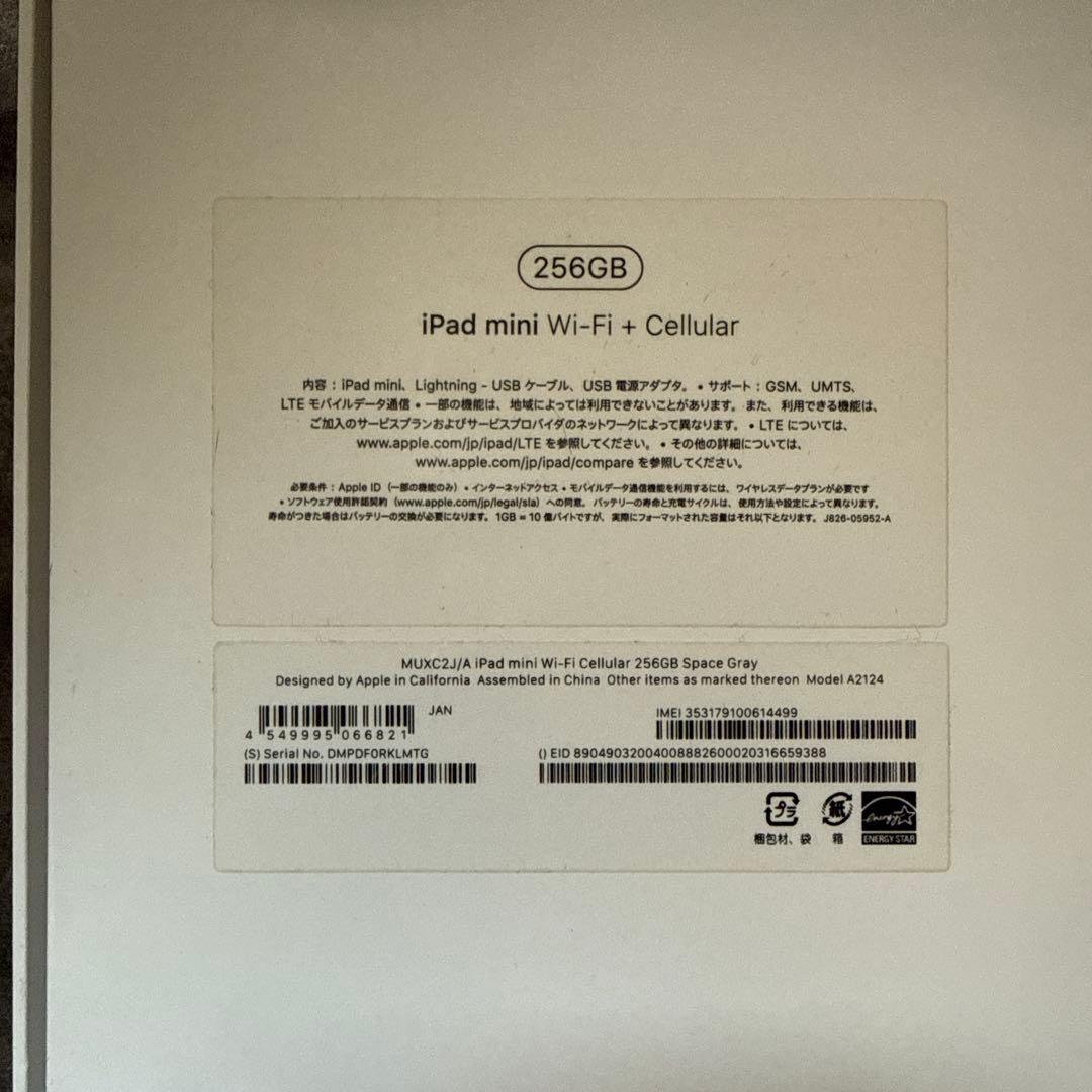電池交換済み、iPad mini5 256G