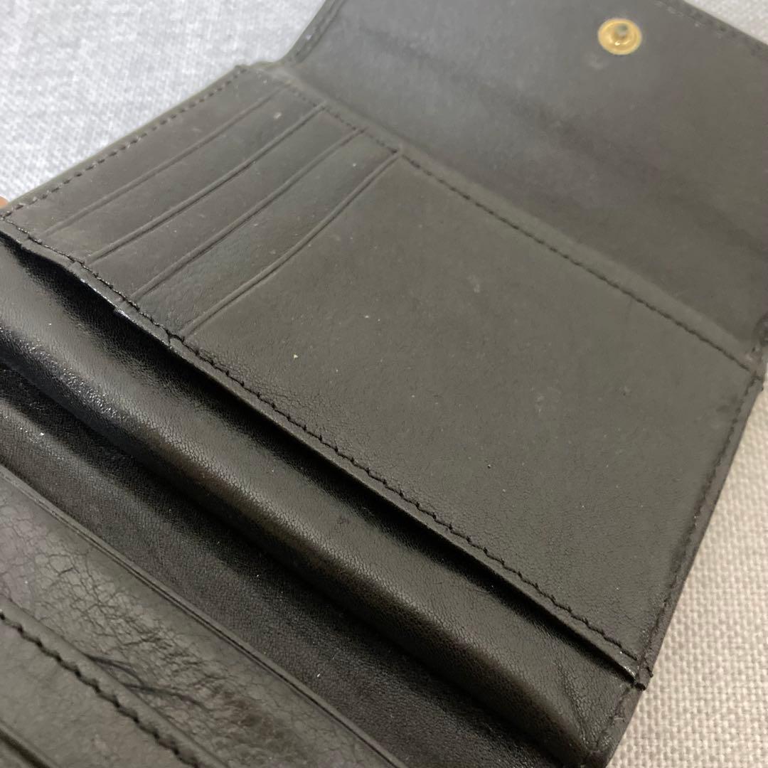 ヴィヴィアンウエストウッド 二つ折り財布 レザー ブラック がま口