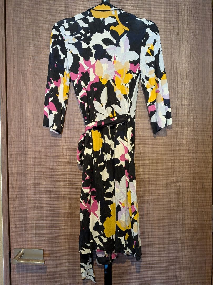 Diane von Furstenberg 花柄七分袖 ワンピース