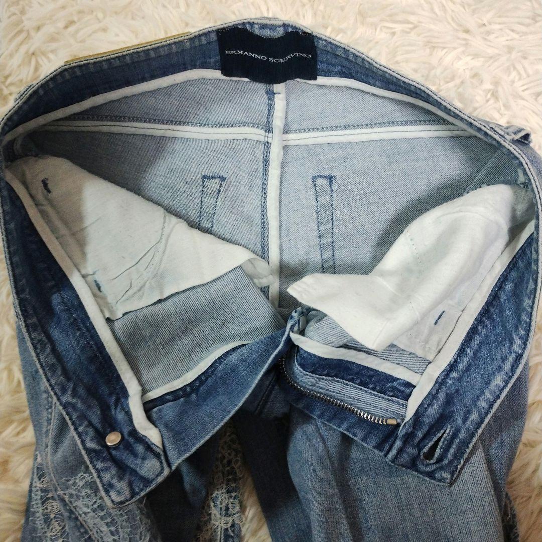 ✨️美品✨️ ERMANNO SCERVINO デニム レース装飾
