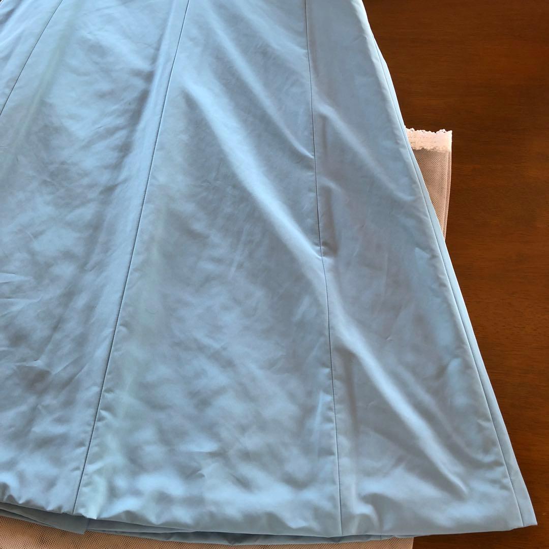 美品　ストロベリーフィールズ　トレンチダウン風コート　ロング　アウター　水色　M