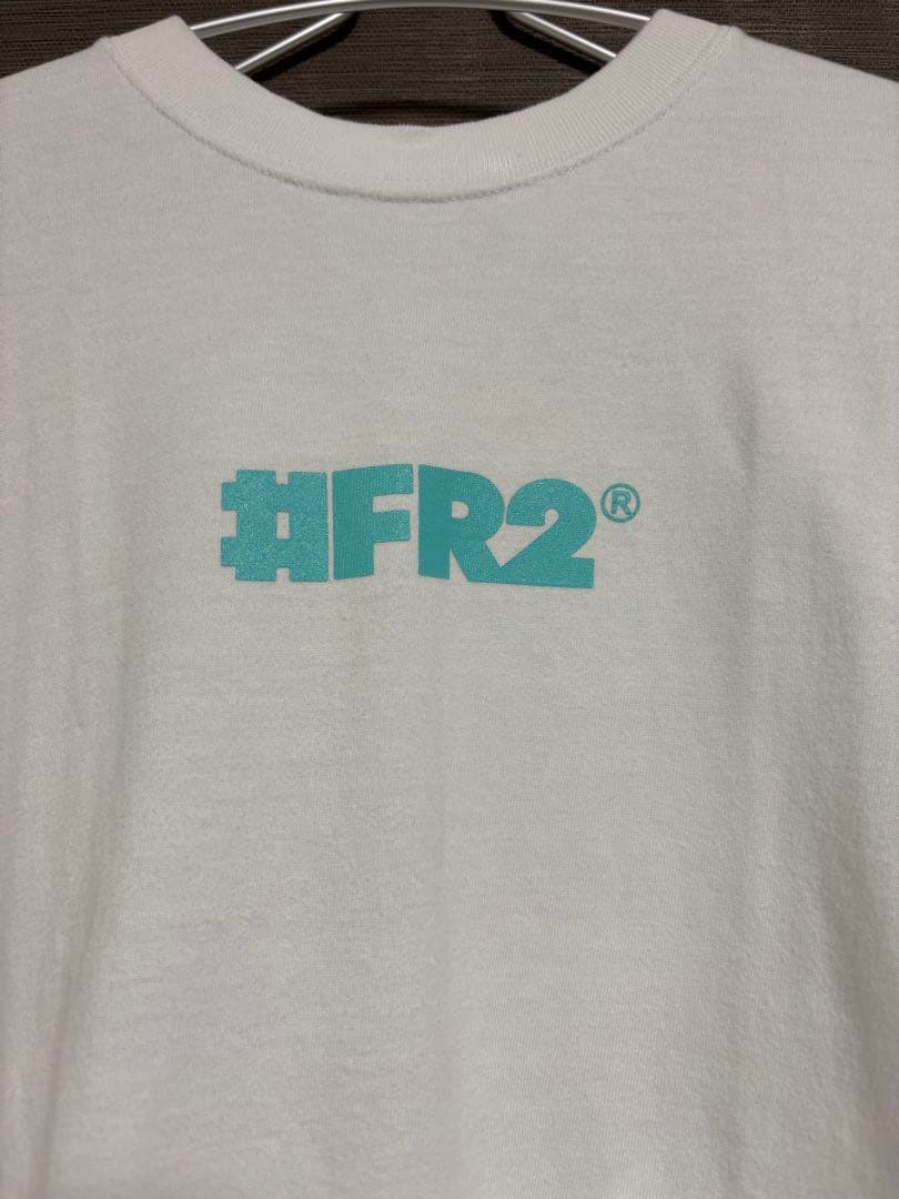 [希少] FR2 月桃　Tシャツ　白　ティファニーブルー　沖縄限定　ビッグロゴ