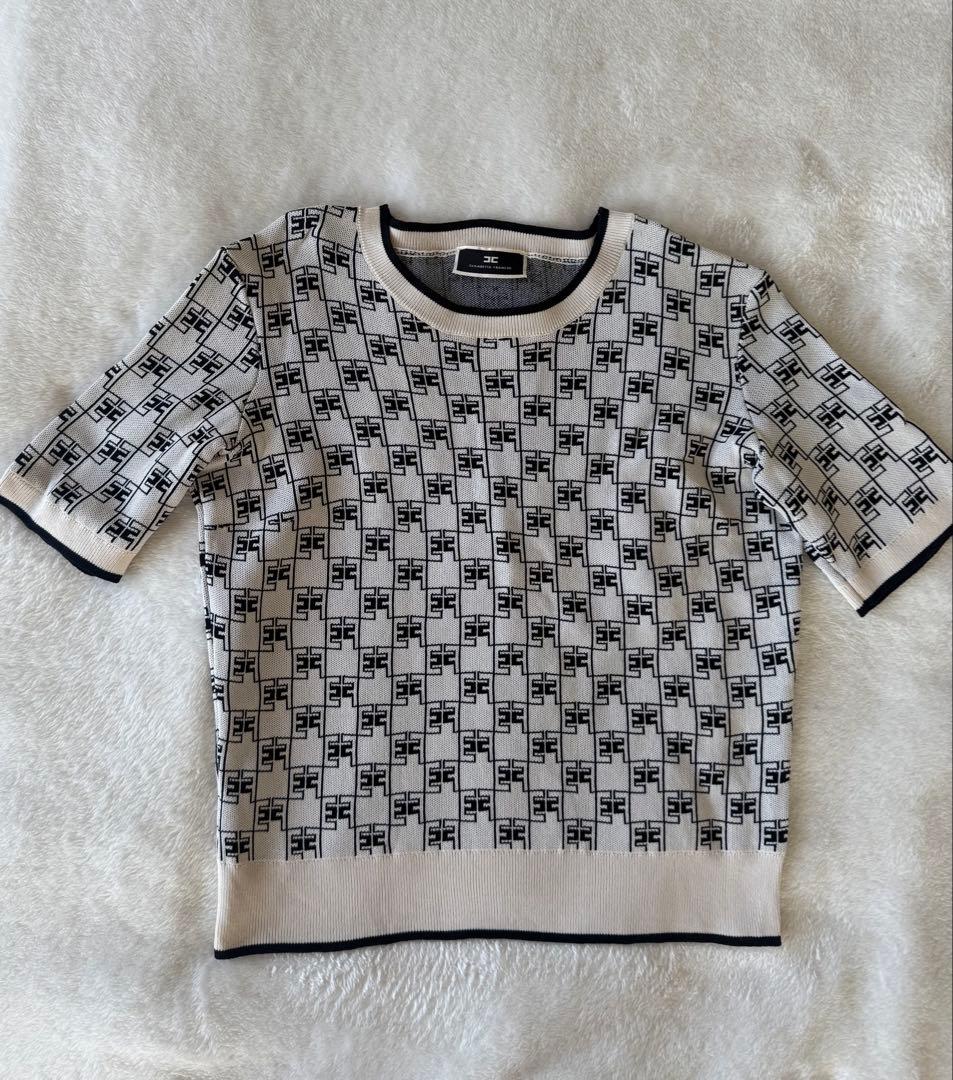 ELISABETTA FRANCHI ロゴニットトップス38