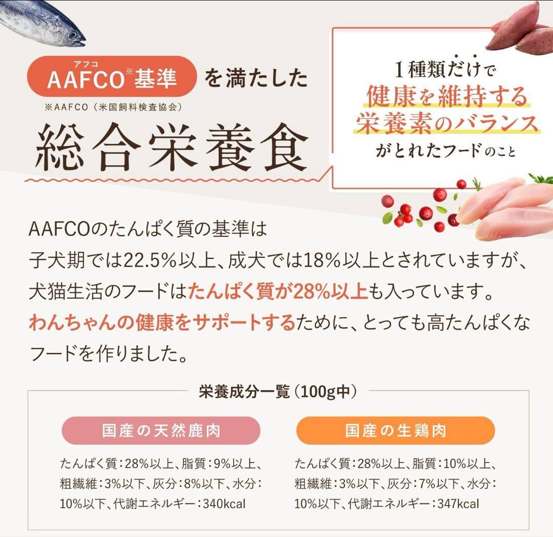 モ*ナ様 [犬猫生活 ] ドッグフード国産の生鶏肉味 850g✖️2袋