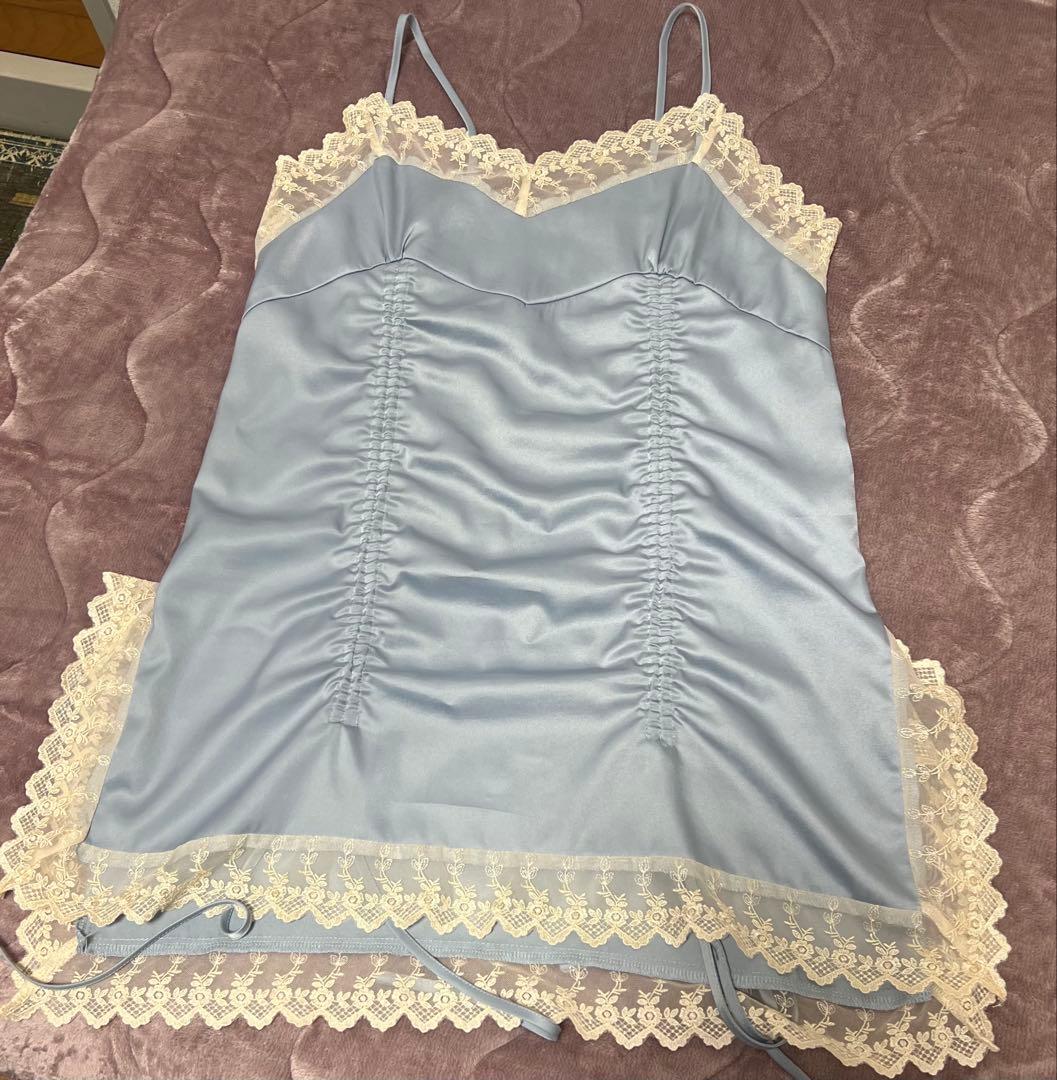 トップス PELLICULE satin gather mini op
