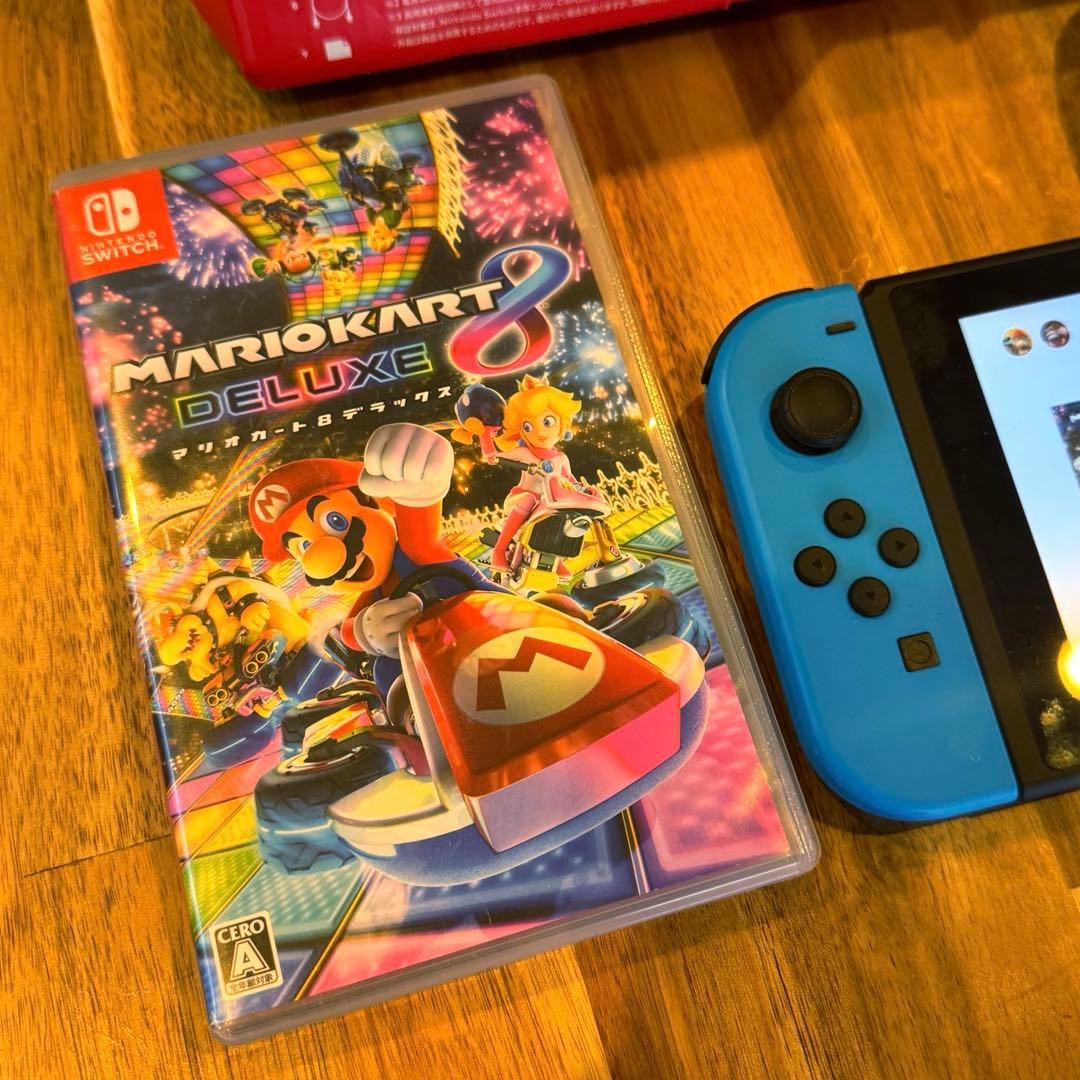 T*i様 Nintendo Switch ネオンレッド/ブルー 本体 + マリオ