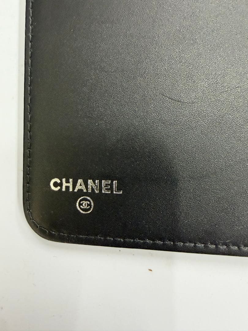 【未使用保管品】CHANEL ブラック レザー iPadケース