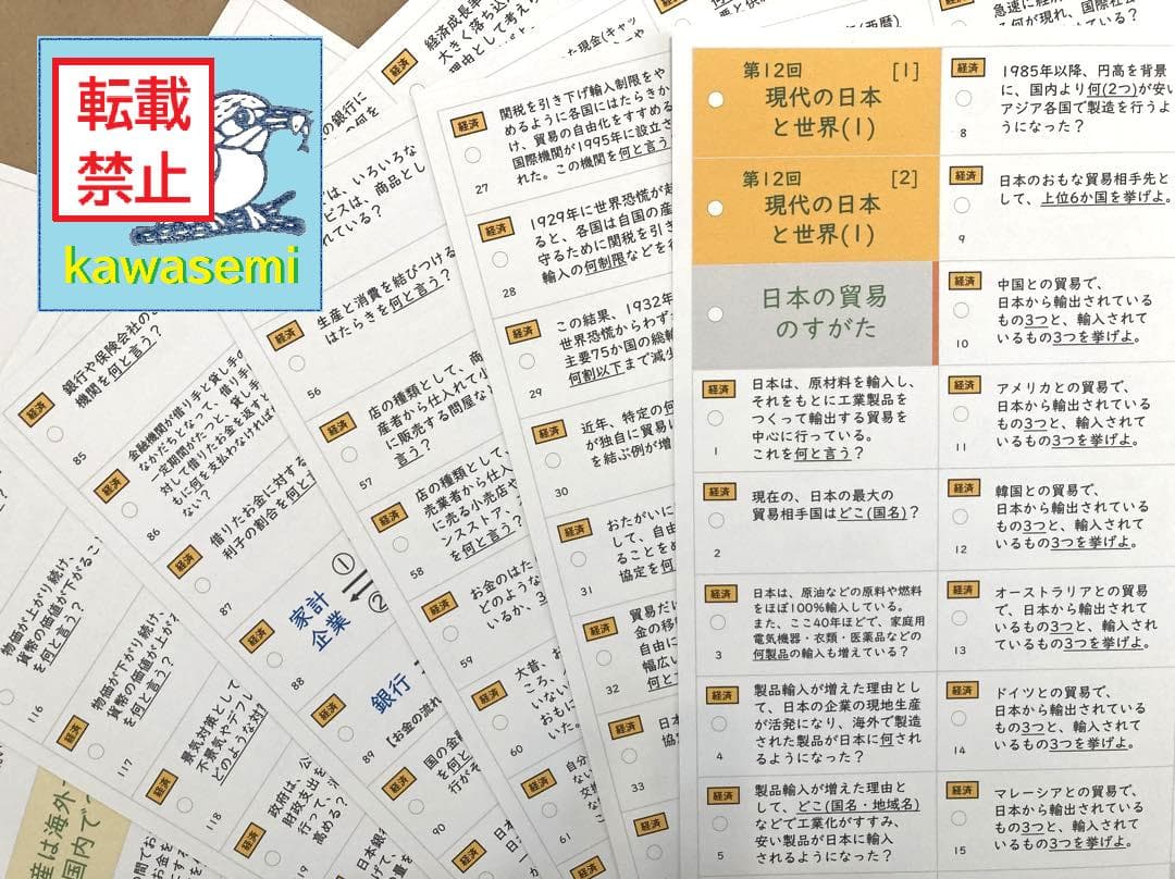 決定版【中学受験】予習シリーズ社会 [公民] 暗記カード 早稲アカa
