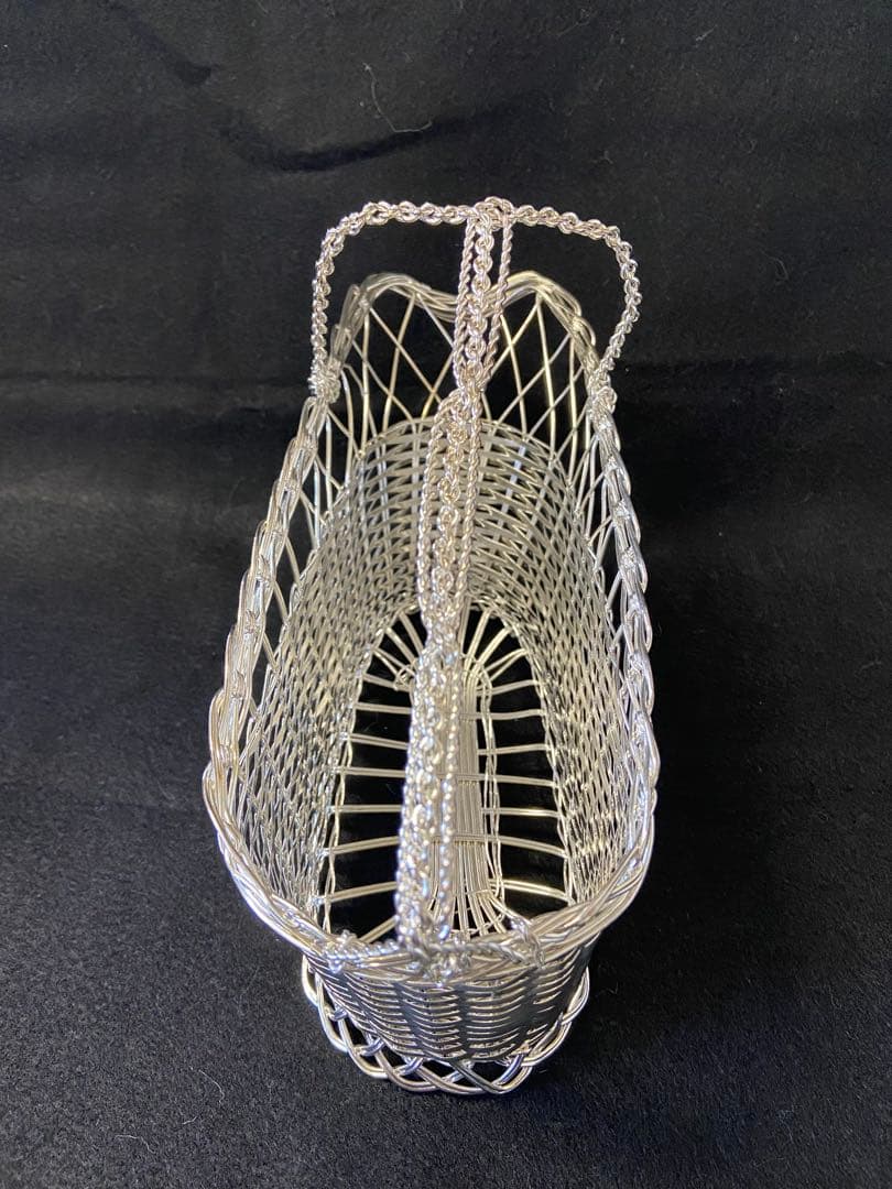 【美品】 ワインバスケット ワインパニエ シルバーパニエ ソムリエ