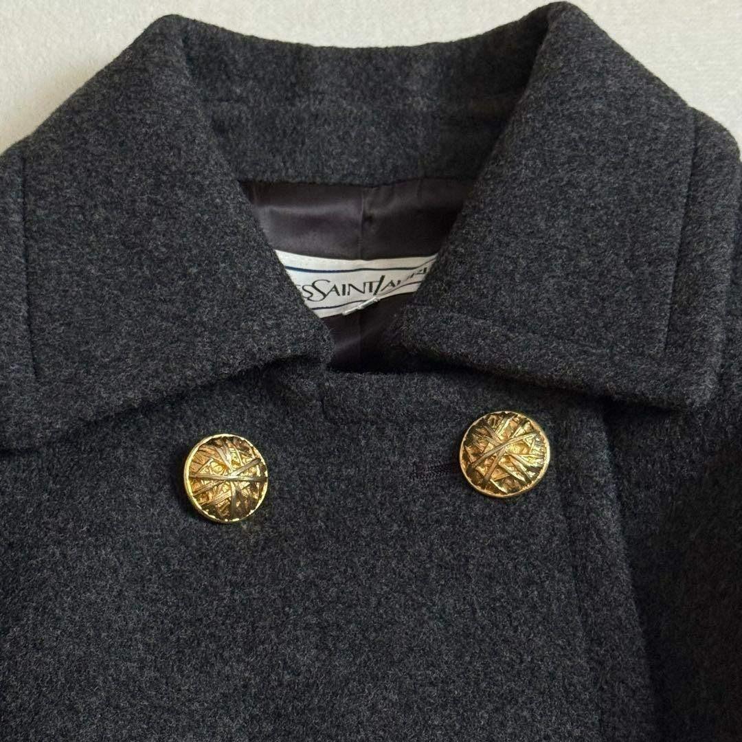 Yves Saint Laurent 金ボタン ロングコート ビンテージ フレア