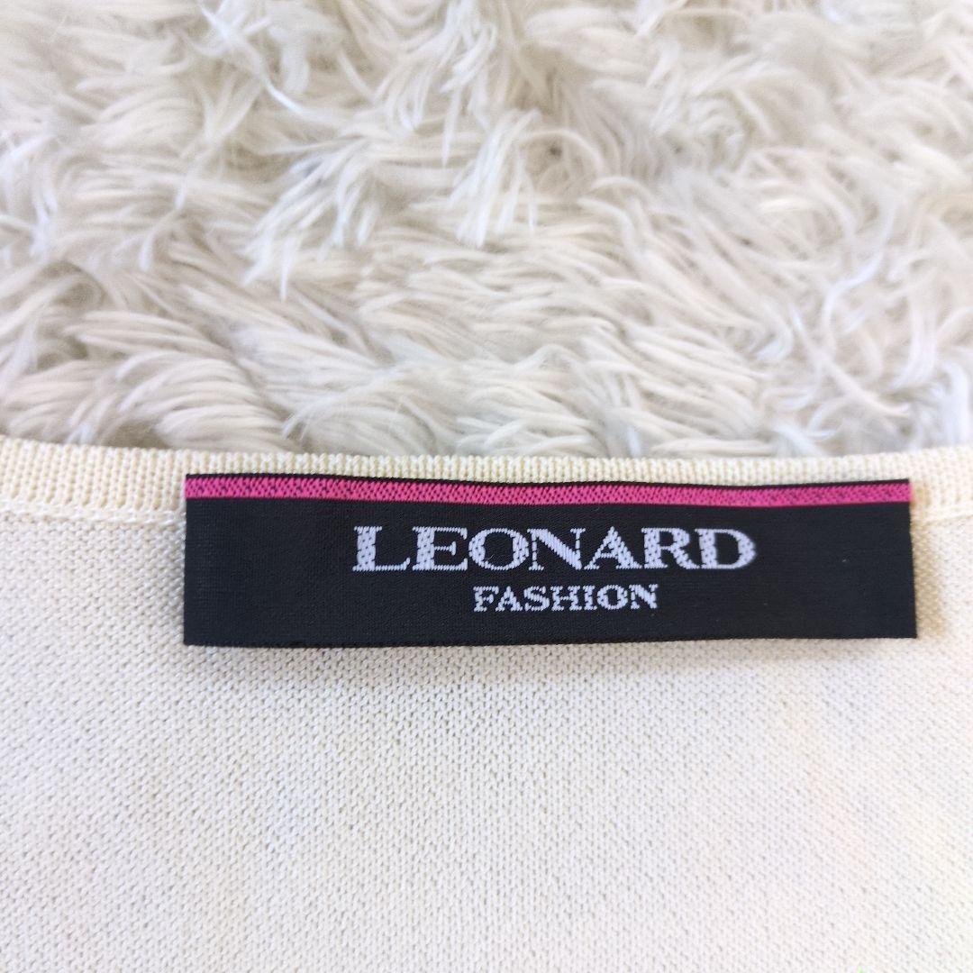 レオナール　LEONARD 　半袖 花柄 カットソー カンカン　Lサイズ