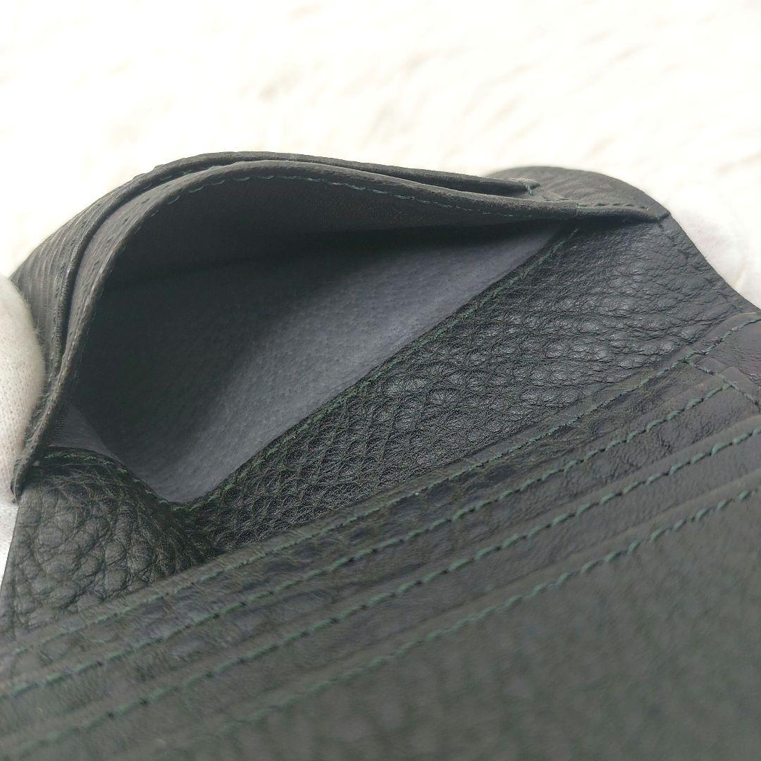 良品 土屋鞄　Toneオイル ヌメ がま口ポケット財布 ブラック 箱付き