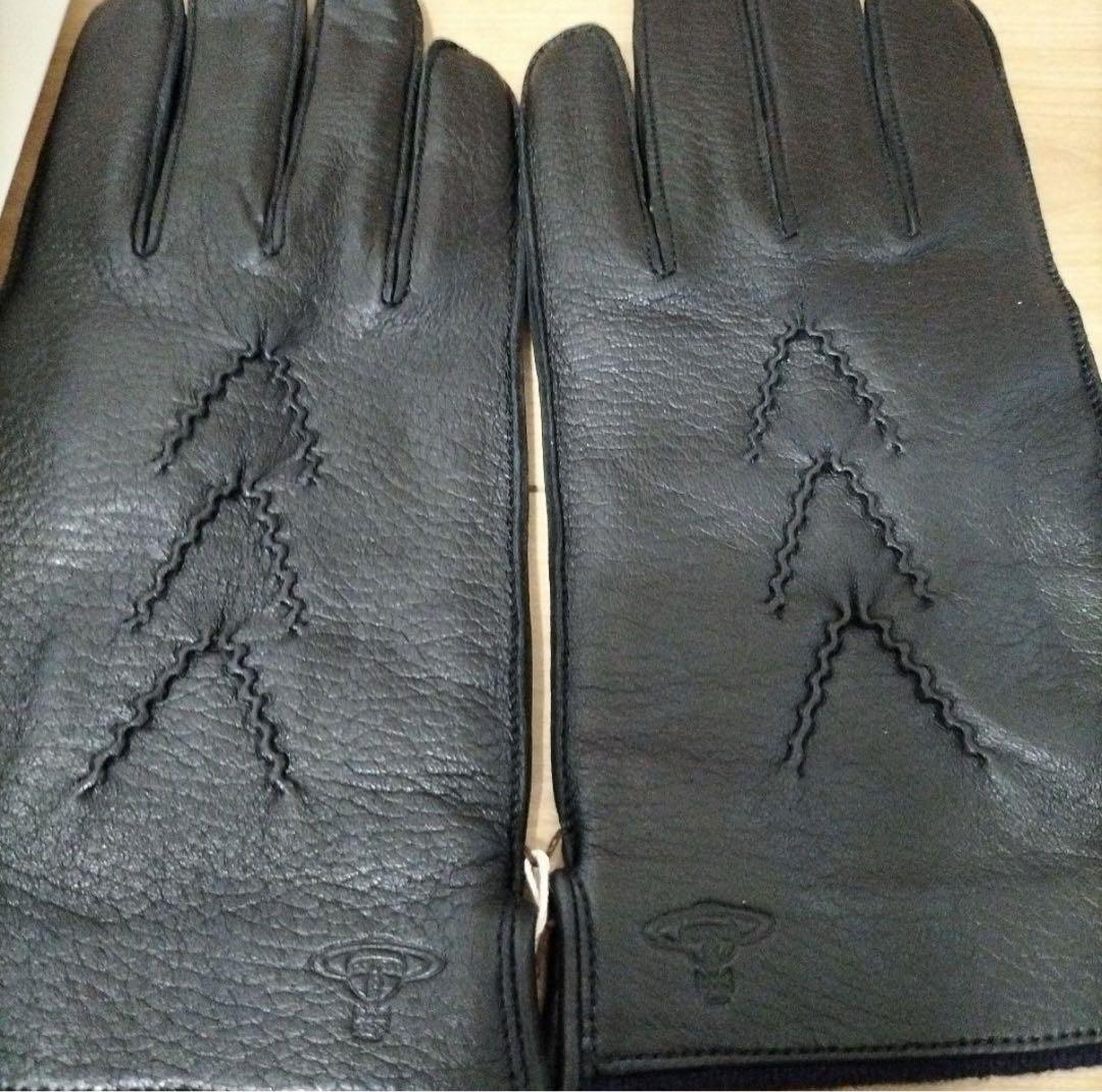 Vivienne Westwood ブラックレザー手袋