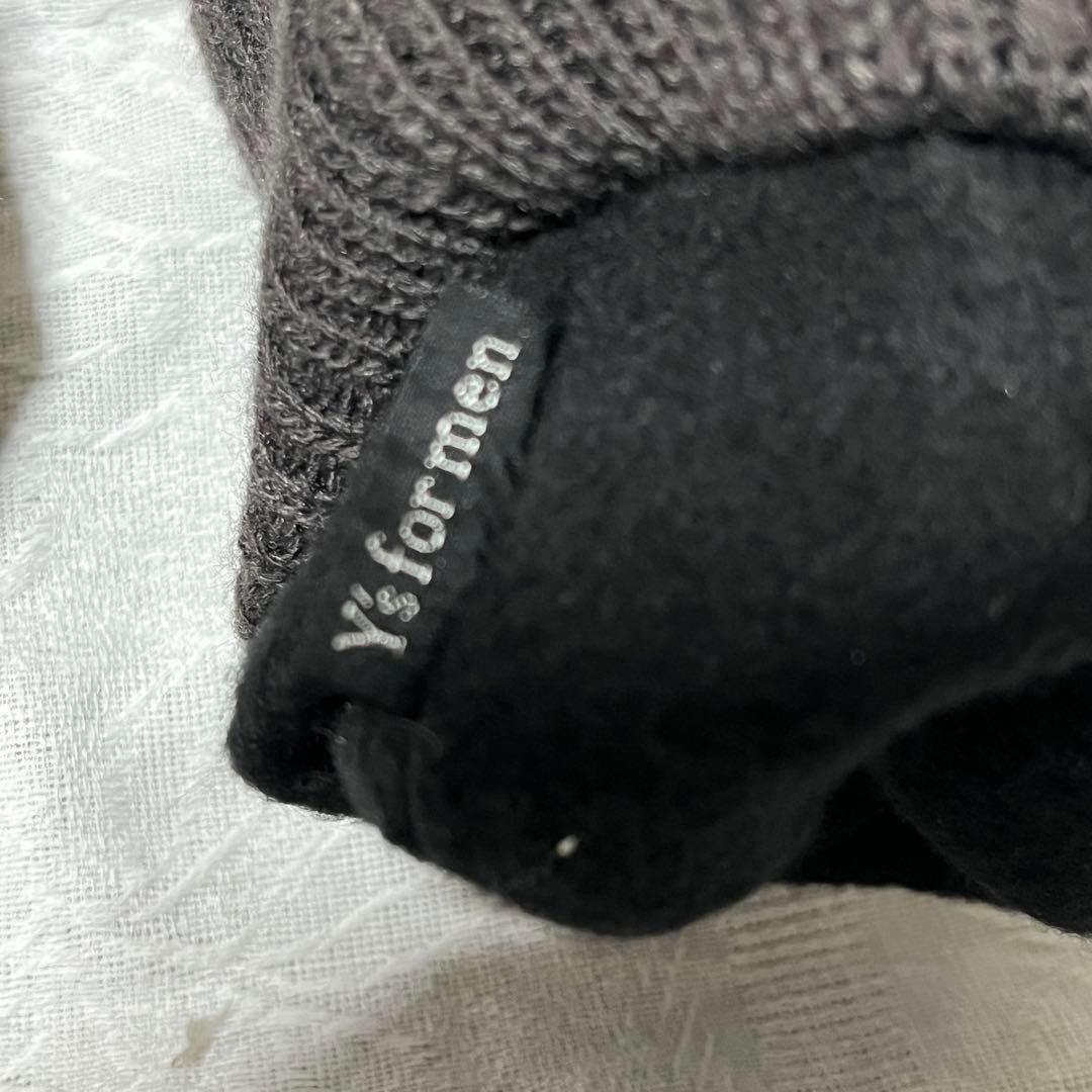 希少　ワイズフォーメン　y's for men レザー　ニット　手袋　黒