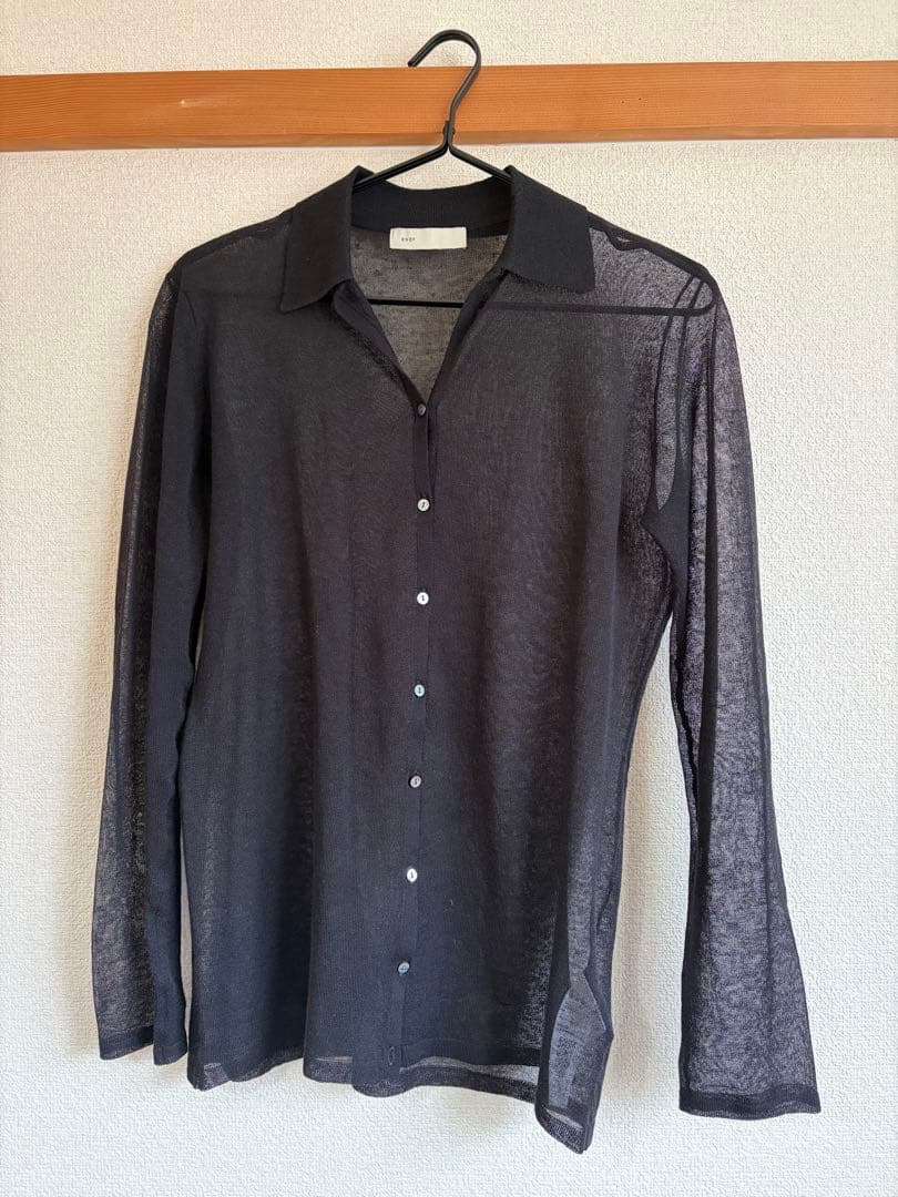 Hi　enof sheer cardigan ブラック