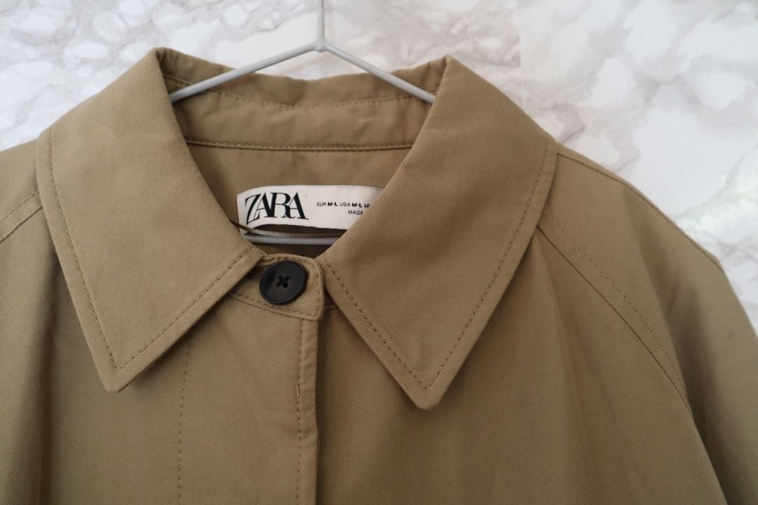【美品】ZARA ZW COLLECTION ケープ トレンチコート ベージュ
