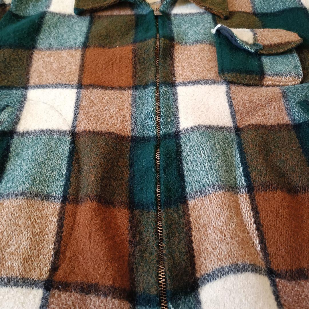 60s Woolrich チェック柄 ウール 短丈 ショート丈ブルゾン