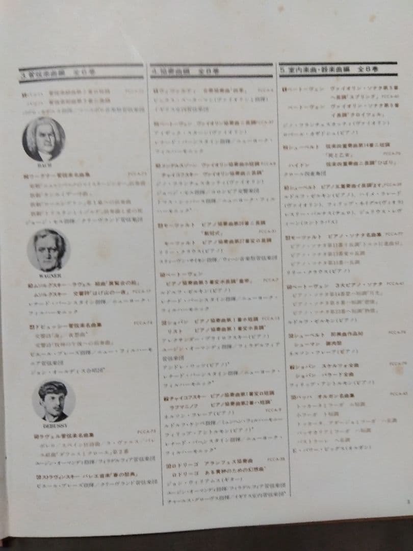 LPレコード　クラッシック名曲集　SONYファミリークラブ