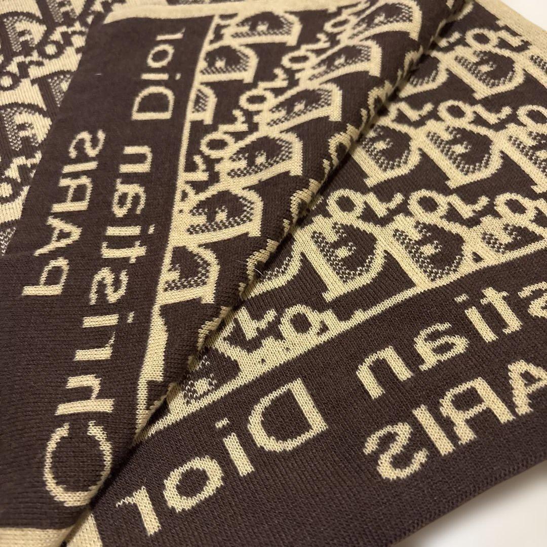 Christian Dior ロゴマフラー　可愛いトロッター柄