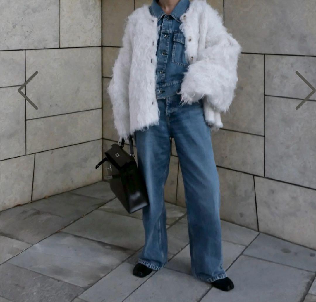 トップス Wave Shaggy Knit Cardigan room306