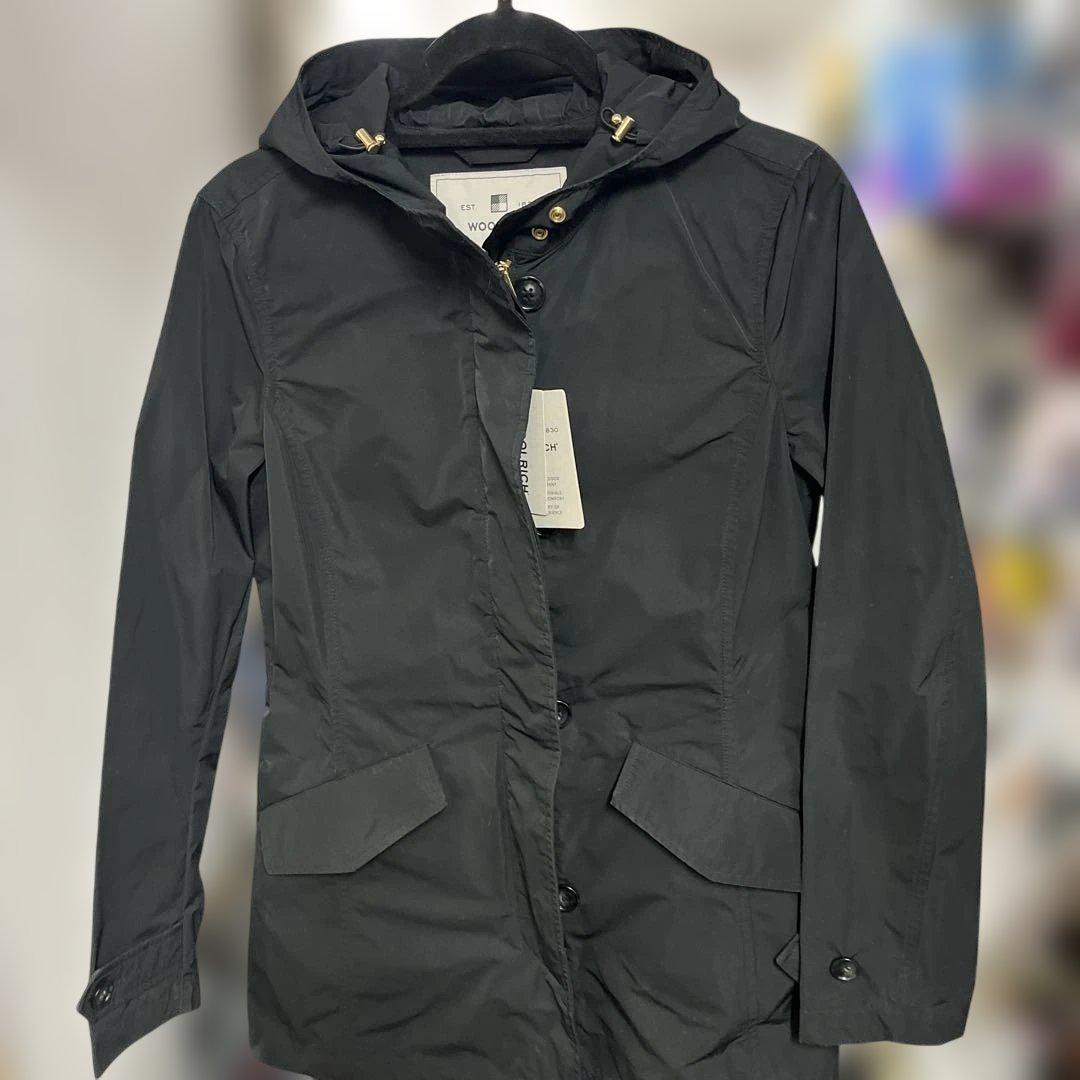 WOOLRICH フード付きジャケット S 黒