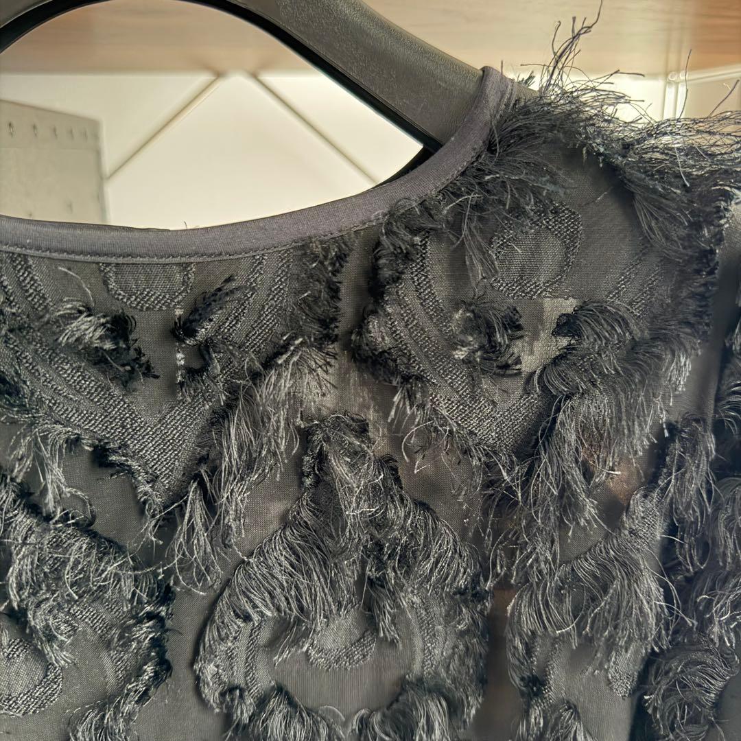 juha ユハ LONG CUT JACQUARD P/Oサイズ4 黒