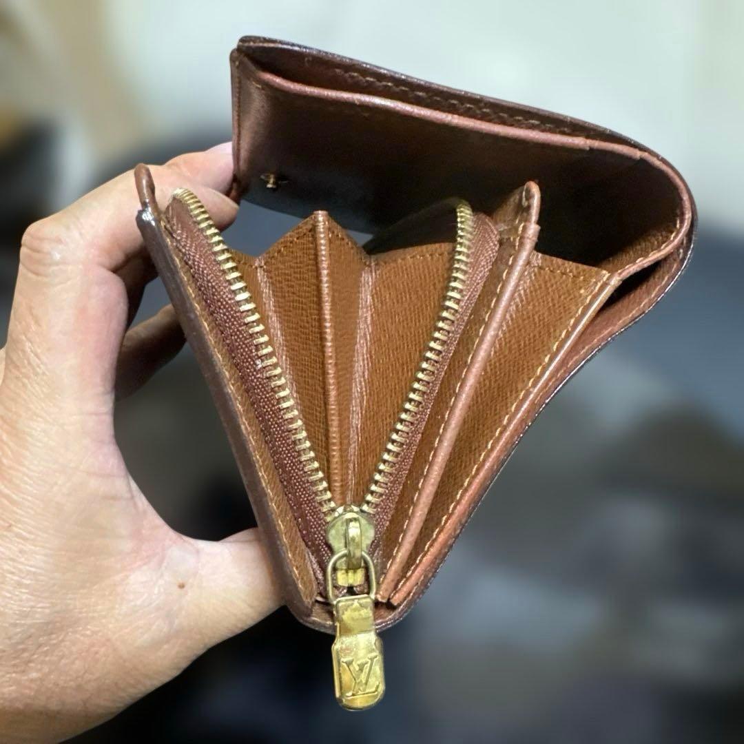 ⑤☆優良品☆ モノグラム♪Ｌ字型ファスナー財布