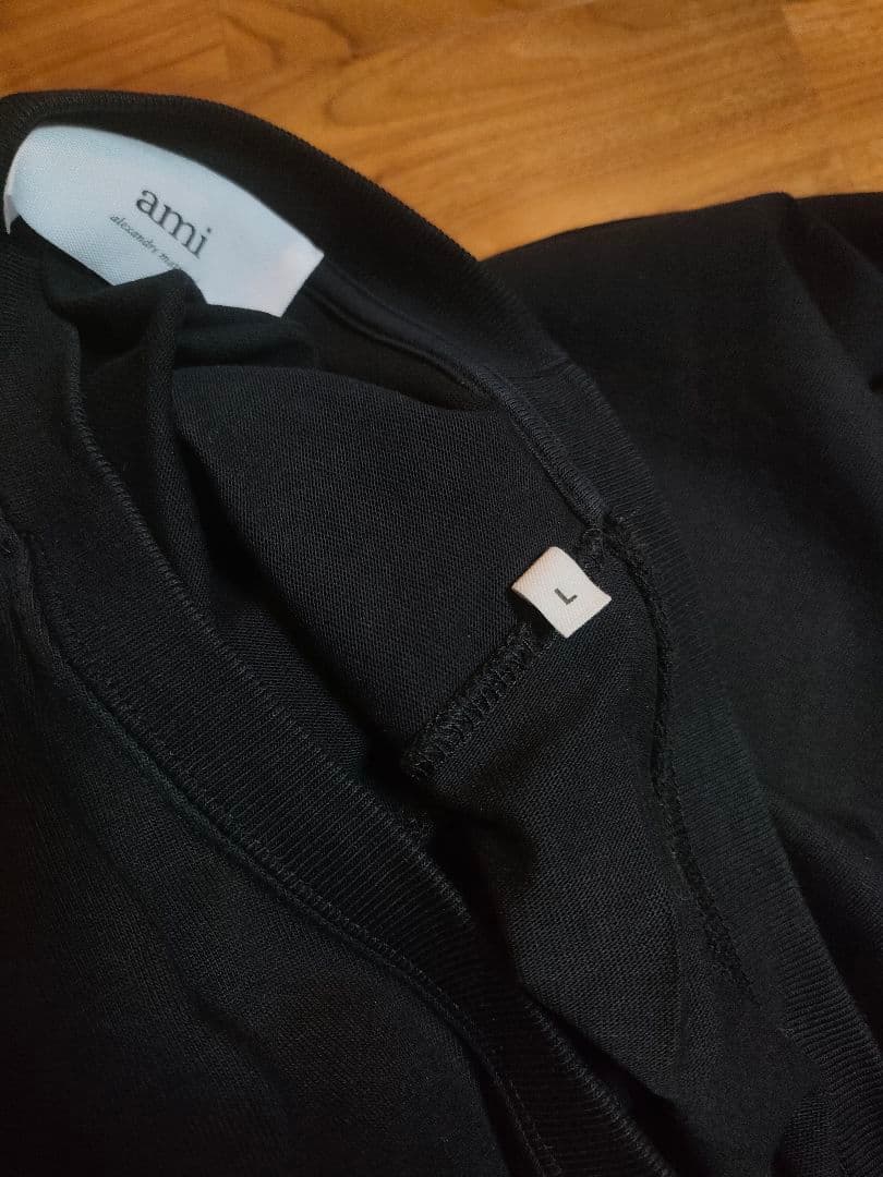 アサヒ　AMI PARIS　Tシャツ　ブラック　L