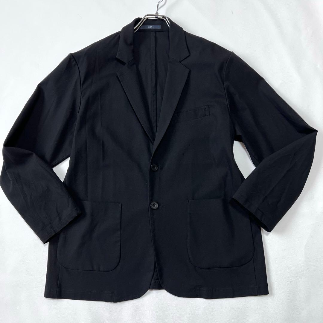 専用　　　XL/近年✨シップス カルゼ生地ストレッチテーラードジャケット 黒