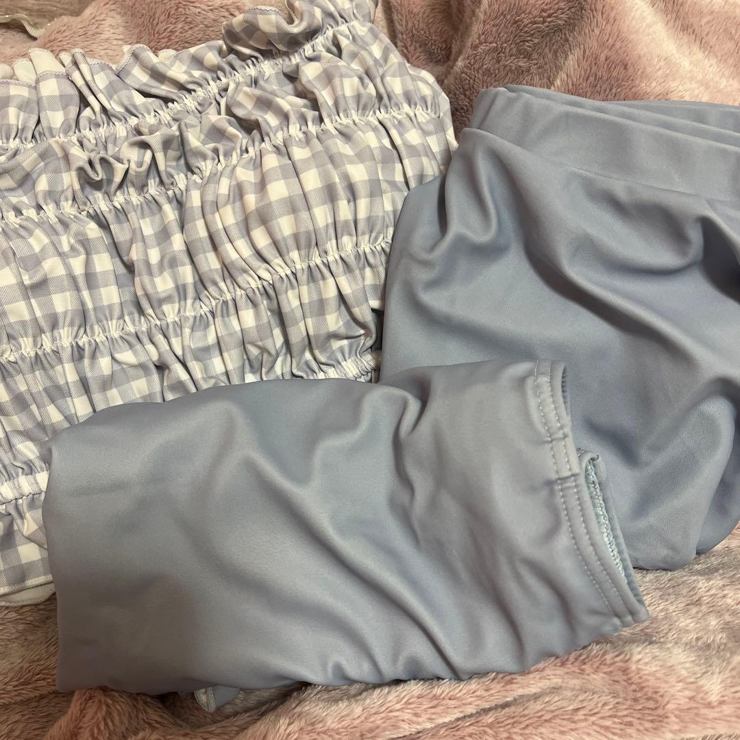 OLIVE des OLIVE SWIM WEAR 2022 サックス チェック