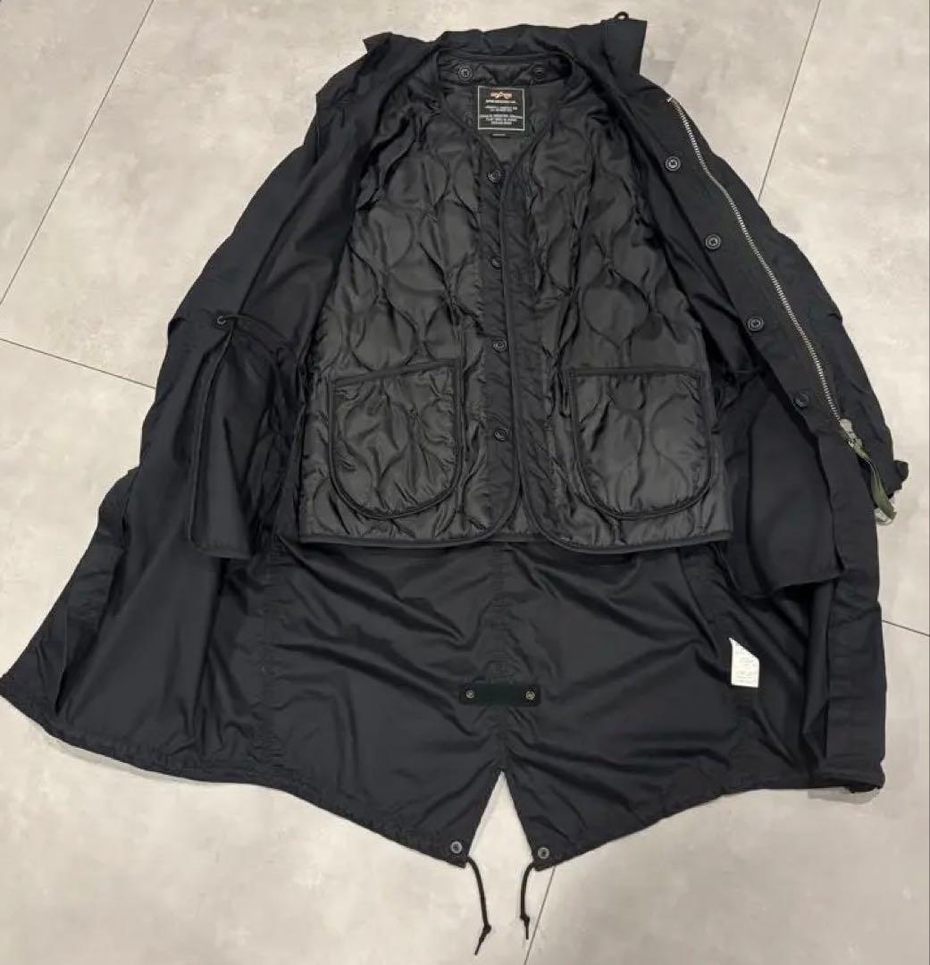 Alpha Industries ブラック モッズコート M