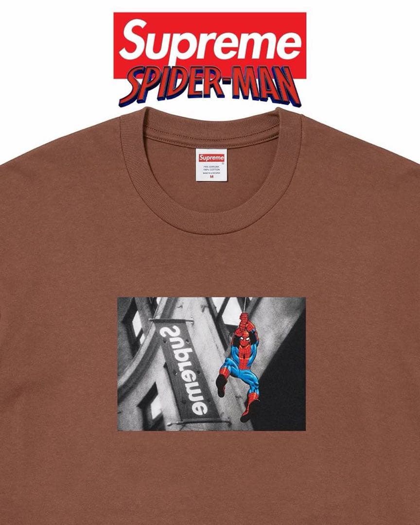 Supreme x Spider-Man Tee シュプリーム Tシャツ 黒 M
