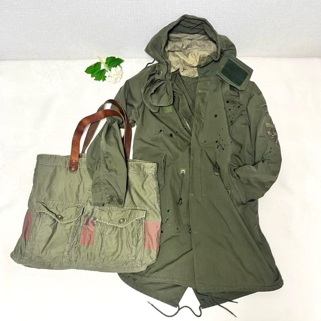 【美品】uniform experiment ペイント ミリタリー モッズコート