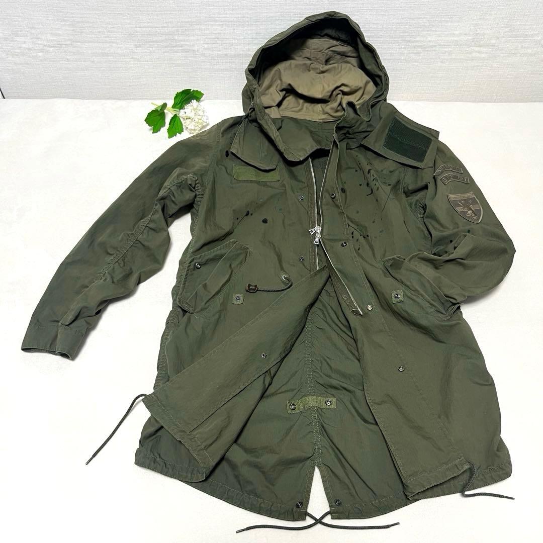【美品】uniform experiment ペイント ミリタリー モッズコート