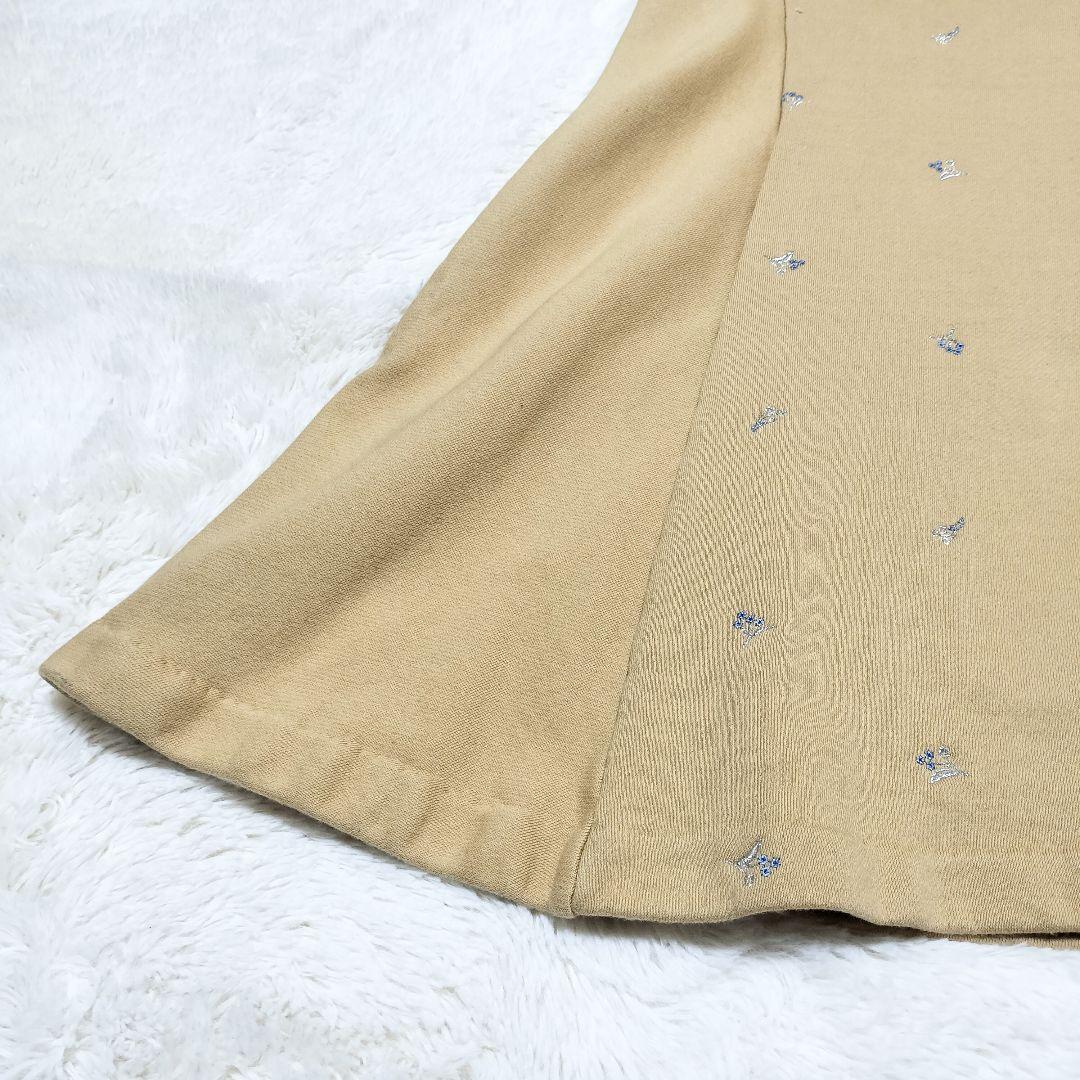 【美品】 マメクロゴウチ フローラル刺繍ロングスカート マーメイド イエロー