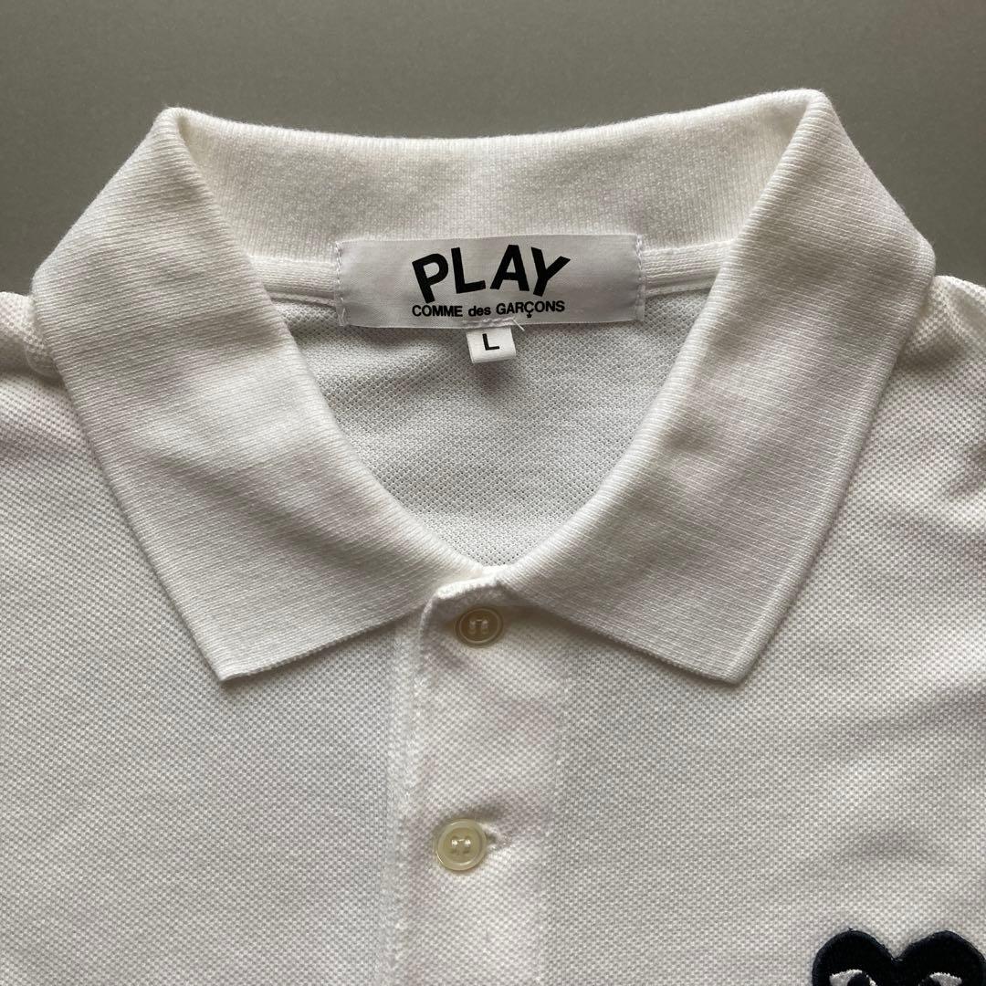 PLAY COMME des GARCONS ポロシャツ ホワイトAD2020