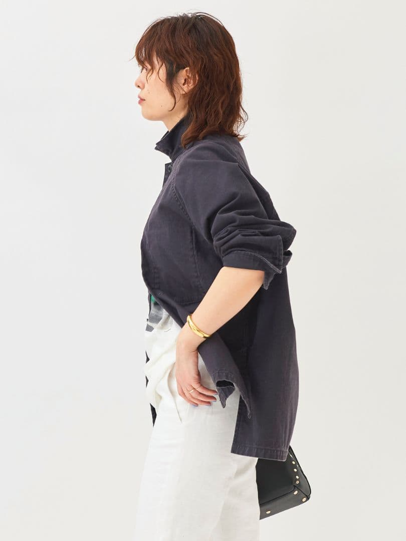 美品★plage ARMYシャツジャケット 定価22,000円 アウター 黒