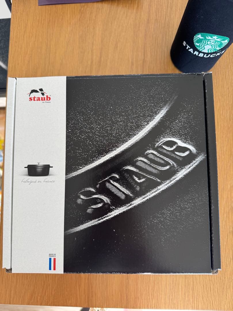美品 staub 18cm ピコ・ココット ラウンド グレー