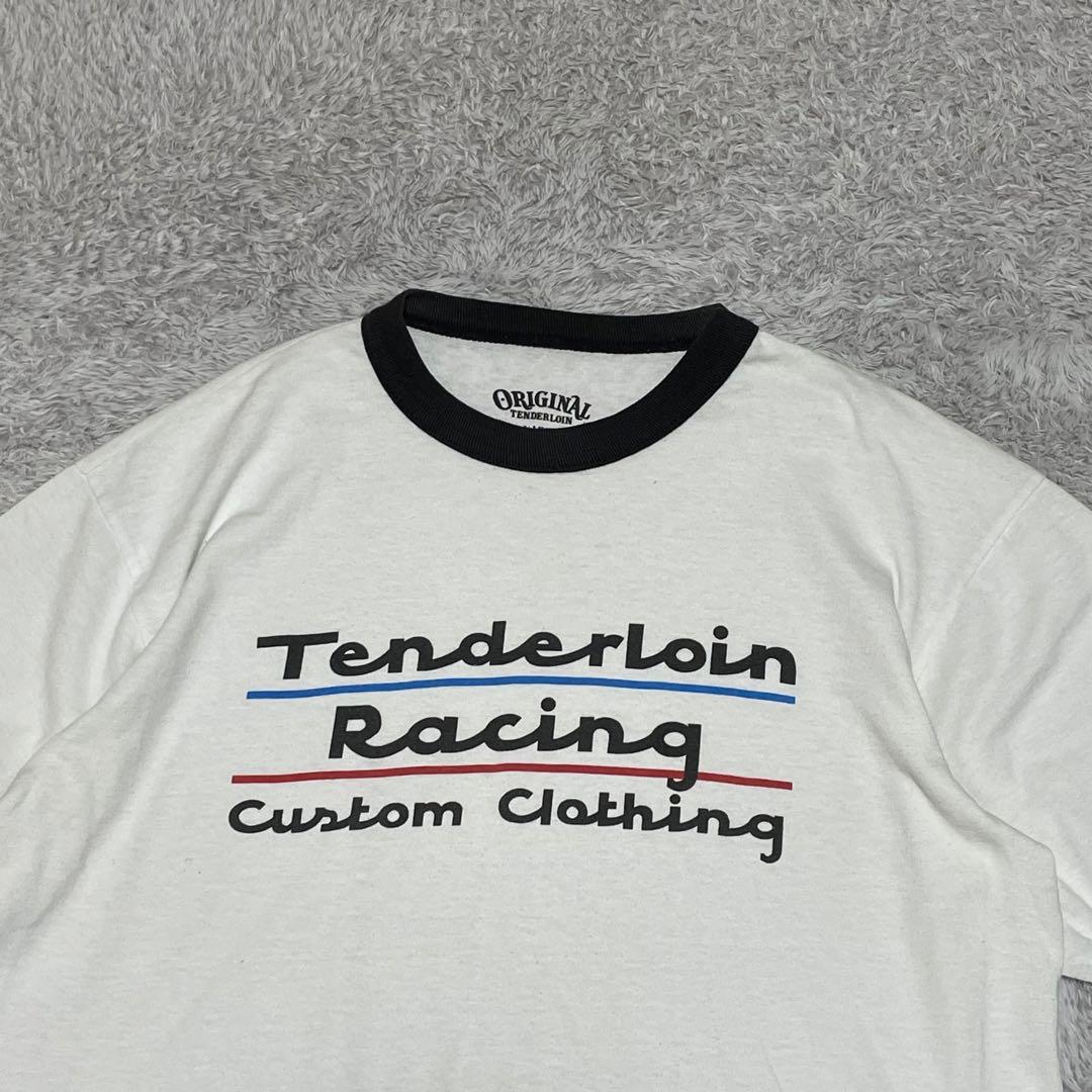 テンダーロイン　リンガーTシャツ　グラフィック　センタープリント　ホワイト　L