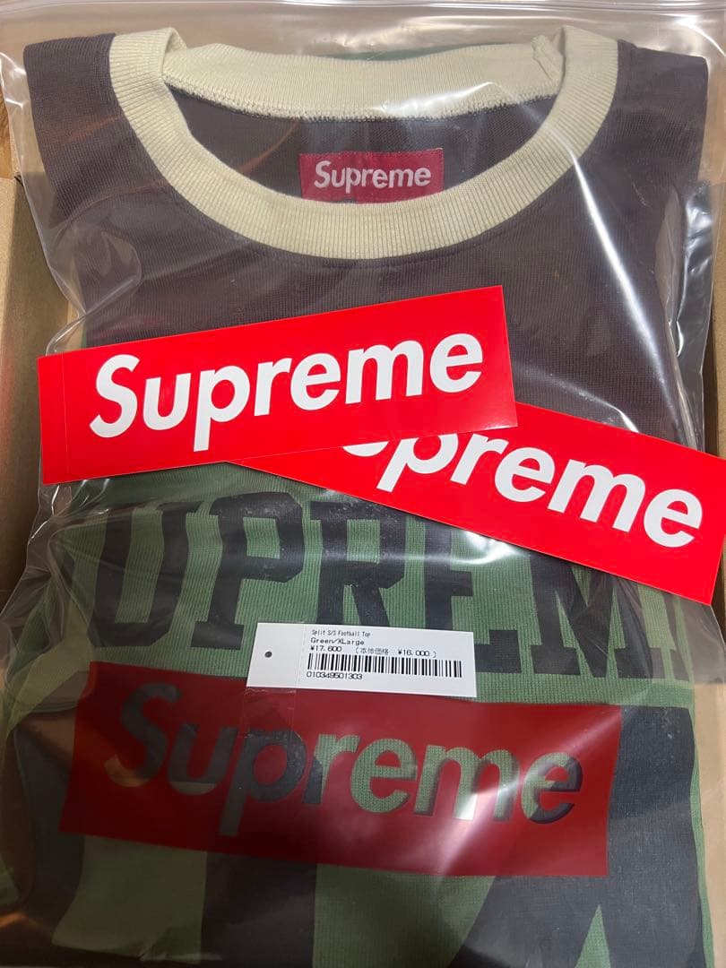 シャツ Supreme Split S/S Football Top \"Green\"